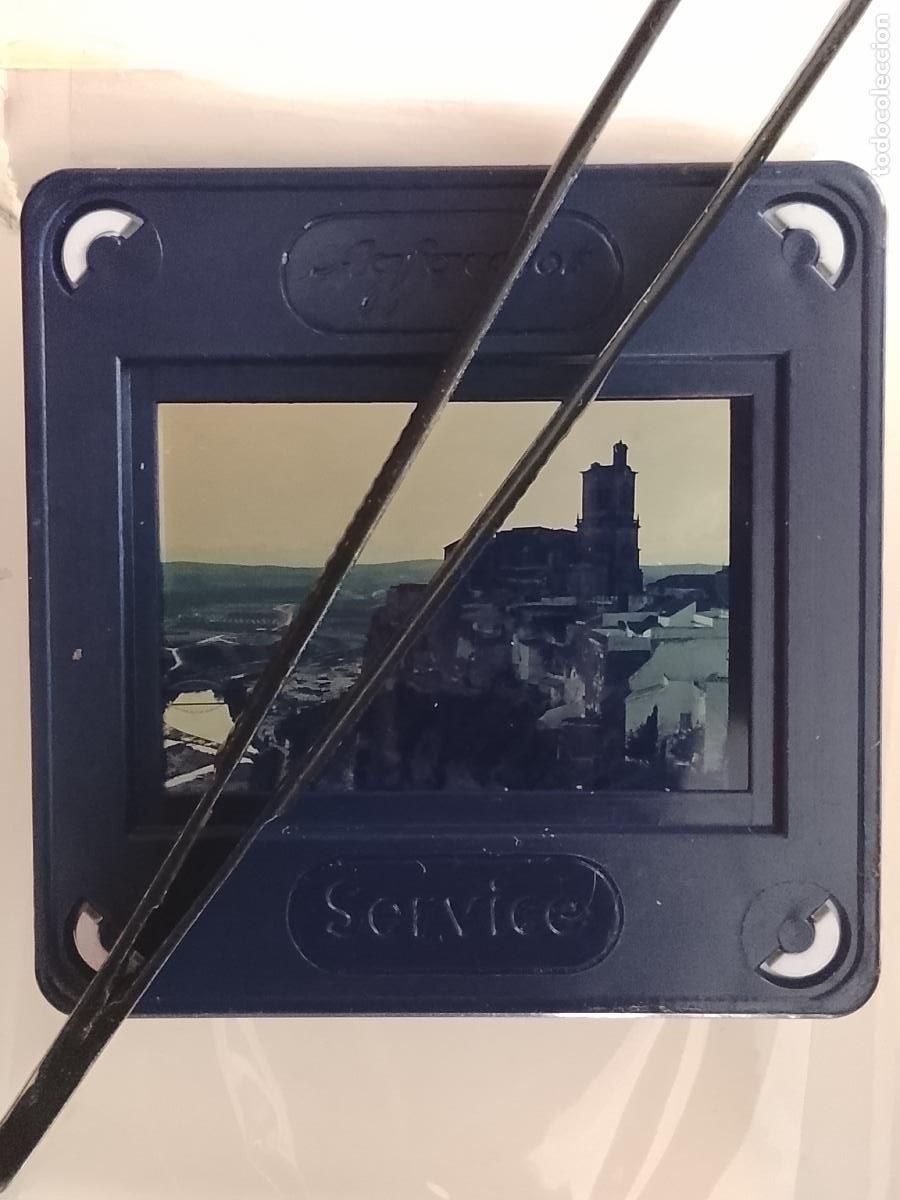 Fotograf&iacute;a antigua: carcasa blister diapositiva - fotografia - antigua original - arcos de la frontera cadiz