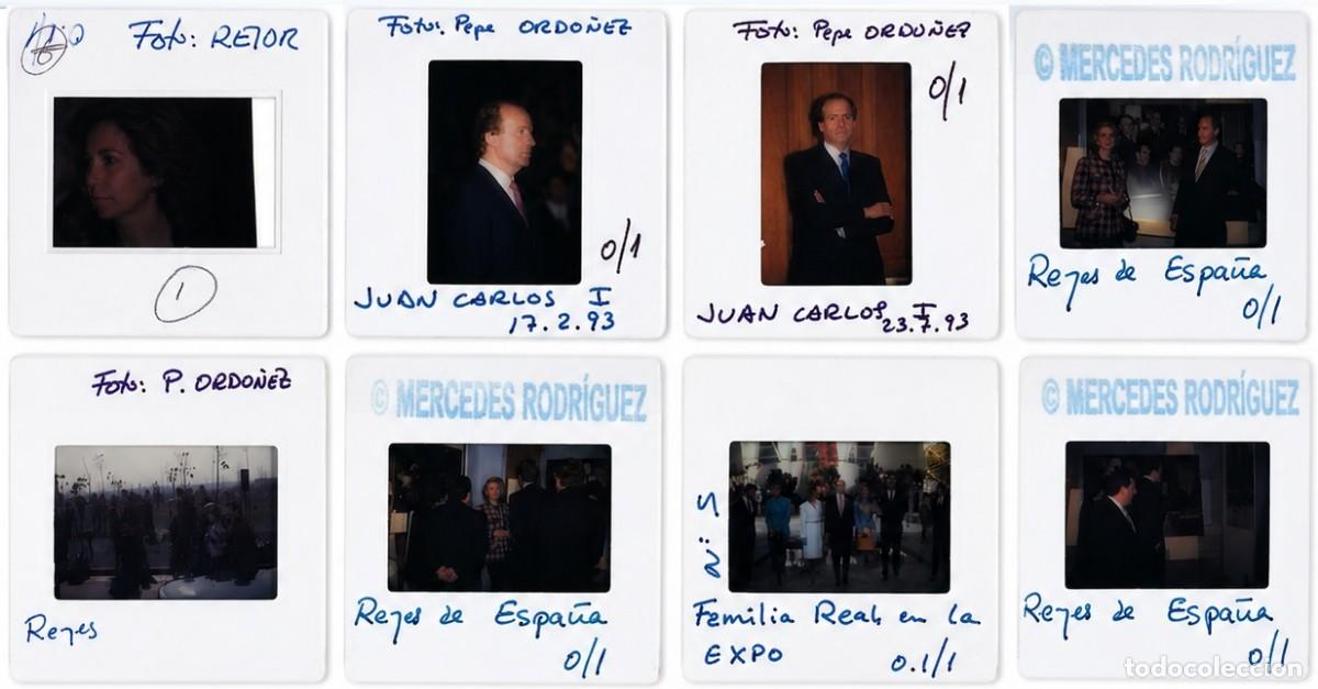 Fotograf&iacute;a antigua: Lote de 8 diapositivas in&eacute;ditas de los Reyes de Espa&ntilde;a en la Expo 92 (1992)