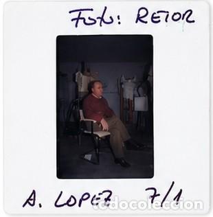 Fotograf&iacute;a antigua: Antigua diapositiva de Antonio L&oacute;pez