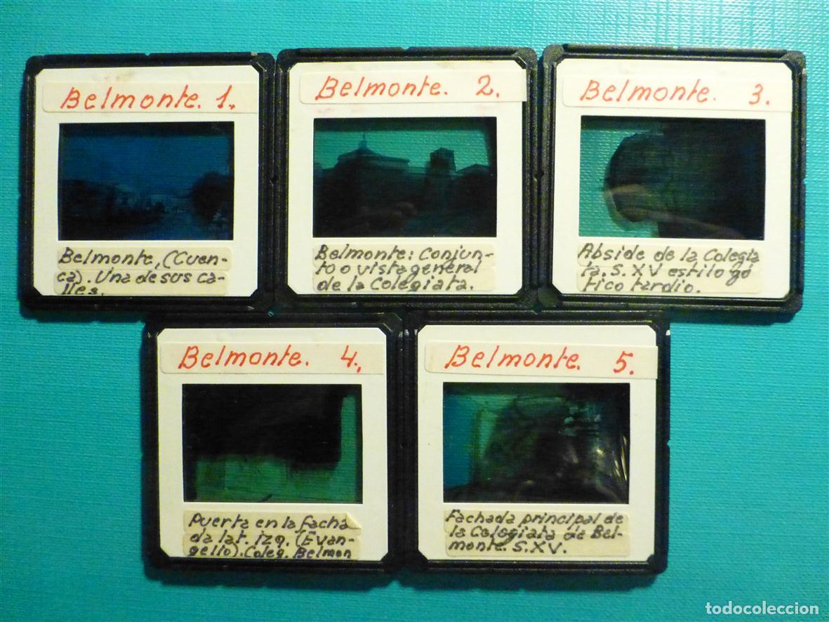 Fotograf&iacute;a antigua: 5 Diapositivas - Filmina - 35 mm - Montadas en marco profesional - Belmonte - Cuenca