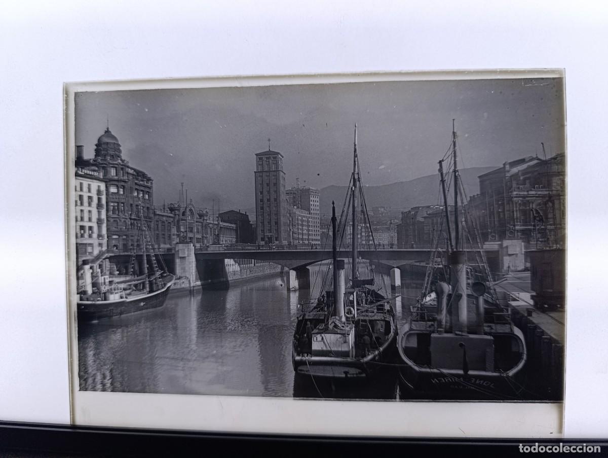 Antique Photography: Antiguo Negativo de Cristal, Bilbao, unos 18 x 13 cms.