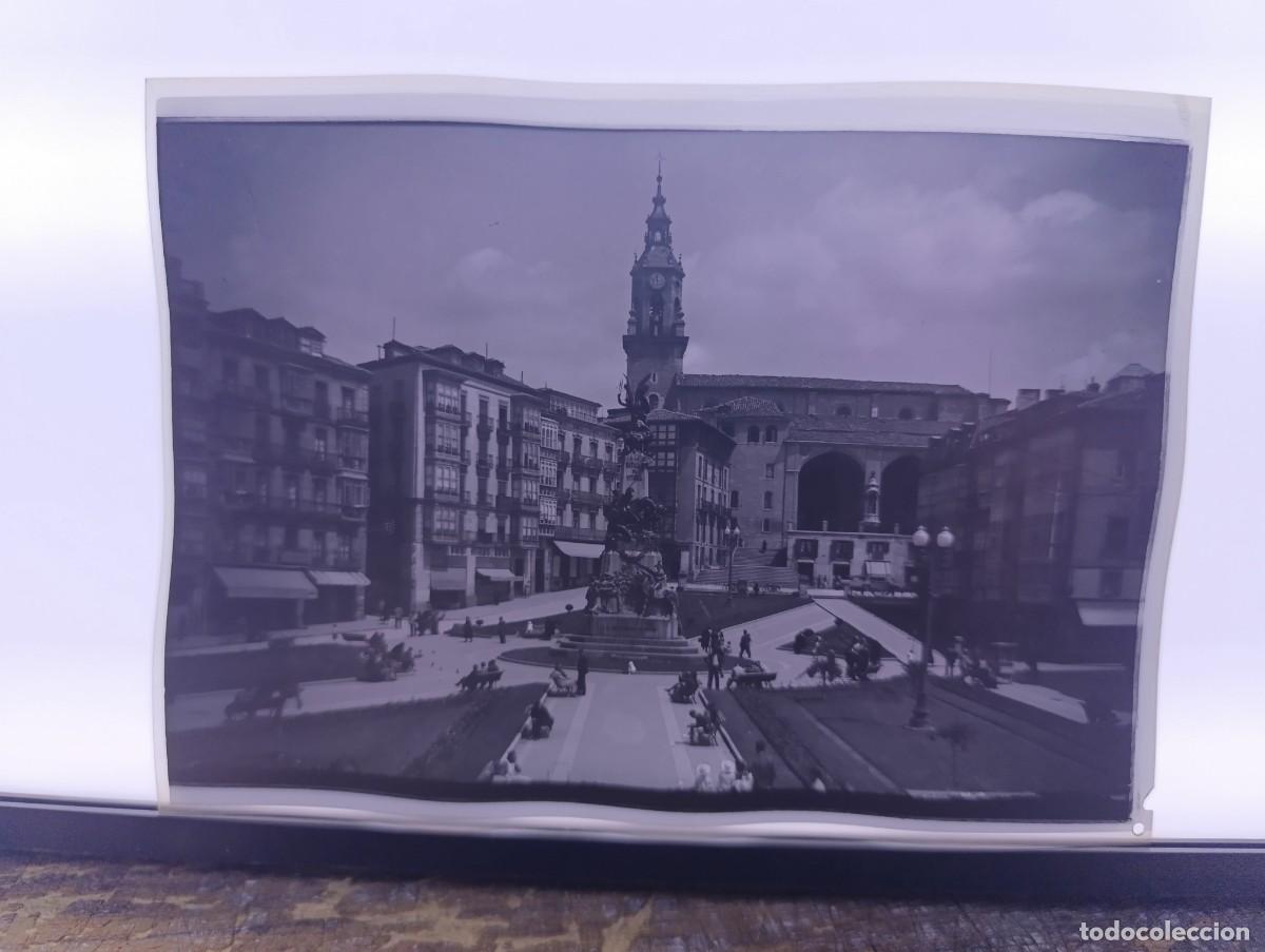 Antique Photography: Antiguo Negativo de Acetato, Vitoria, unos 18 x 13 cms.