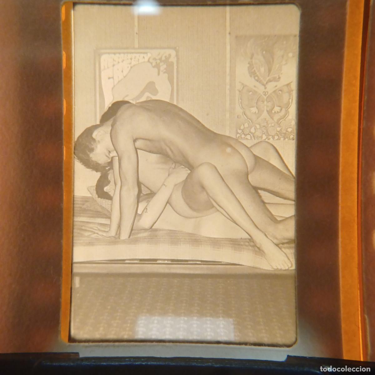 Fotograf&iacute;a antigua: DIAPOSITIVA EROTICA ADULTOS.