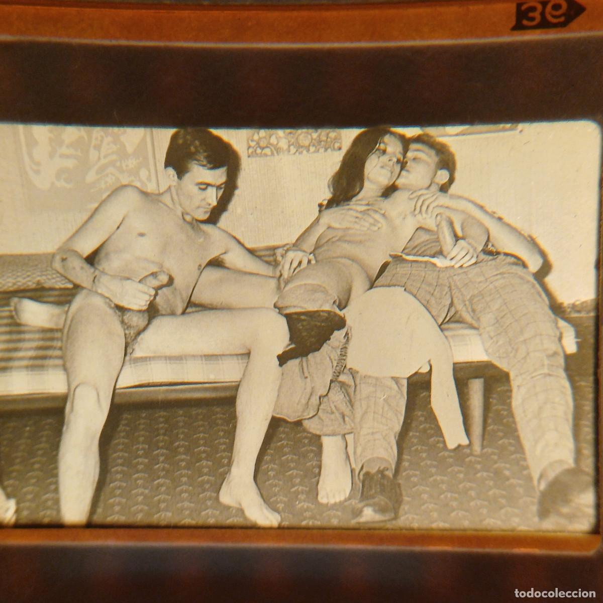 Fotograf&iacute;a antigua: DIAPOSITIVA EROTICA ADULTOS.