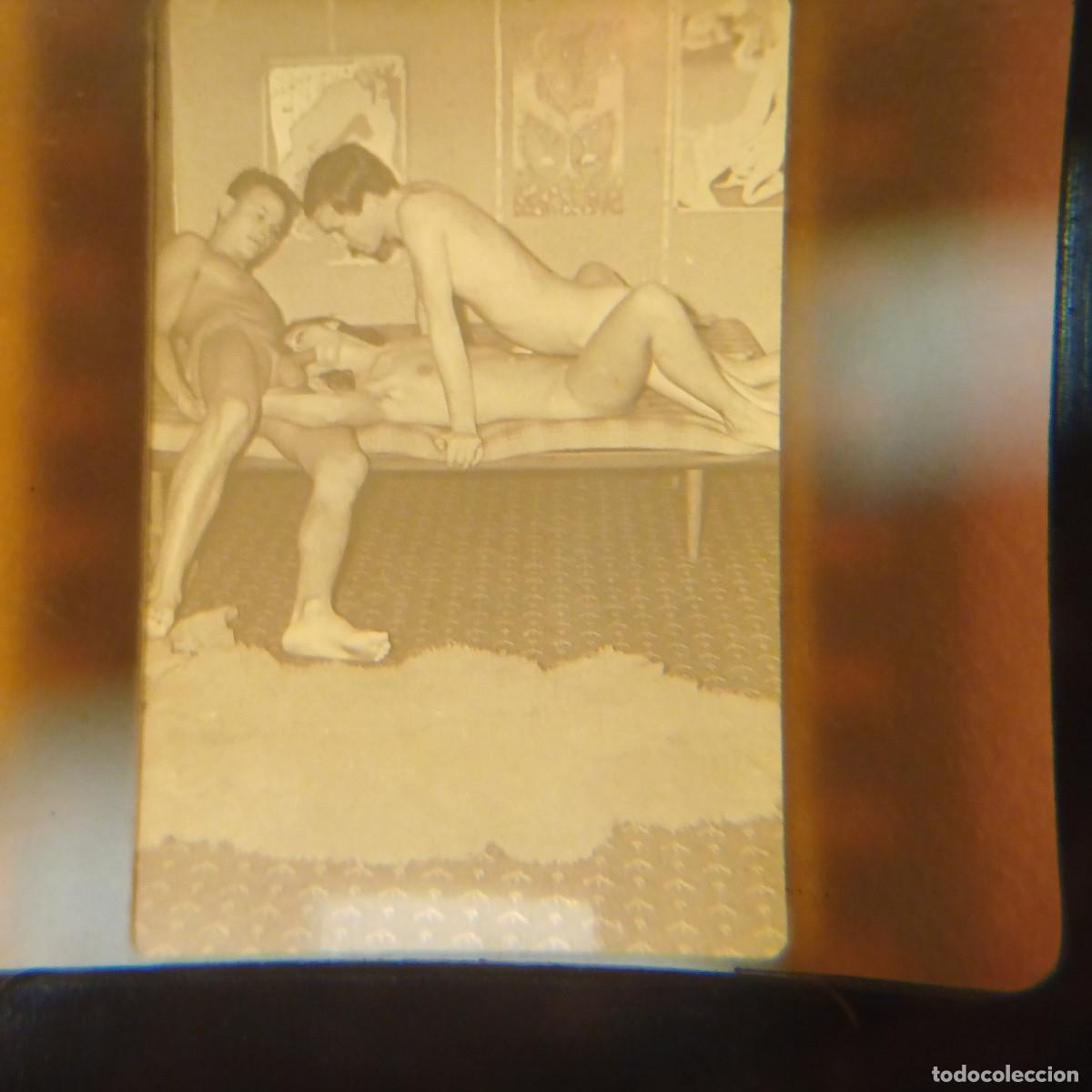 Fotograf&iacute;a antigua: DIAPOSITIVA EROTICA ADULTOS.