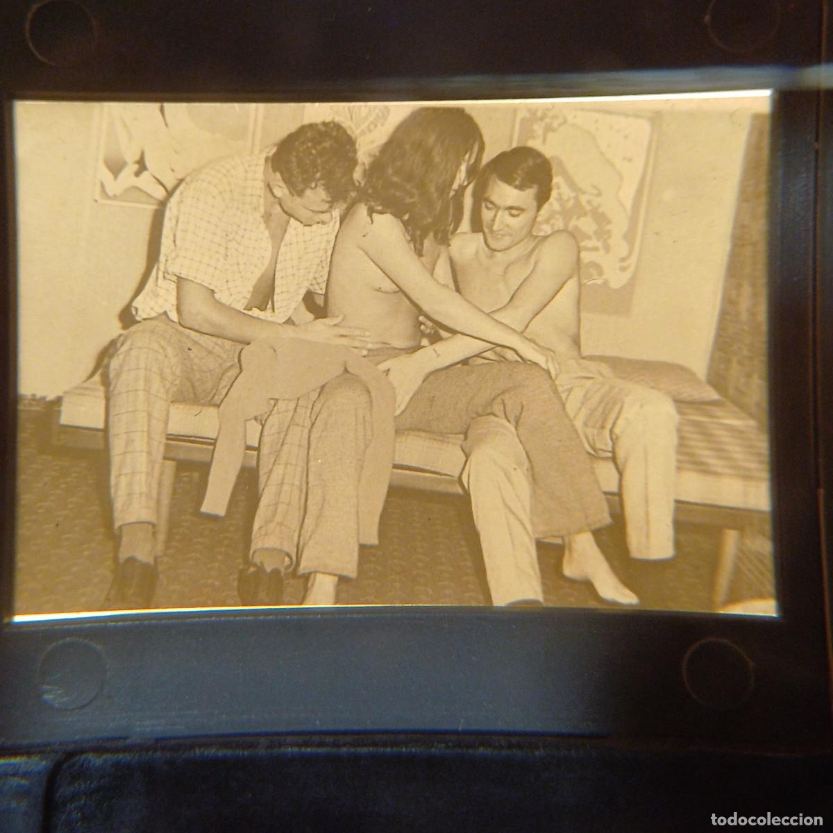 Fotograf&iacute;a antigua: DIAPOSITIVA EROTICA ADULTOS.