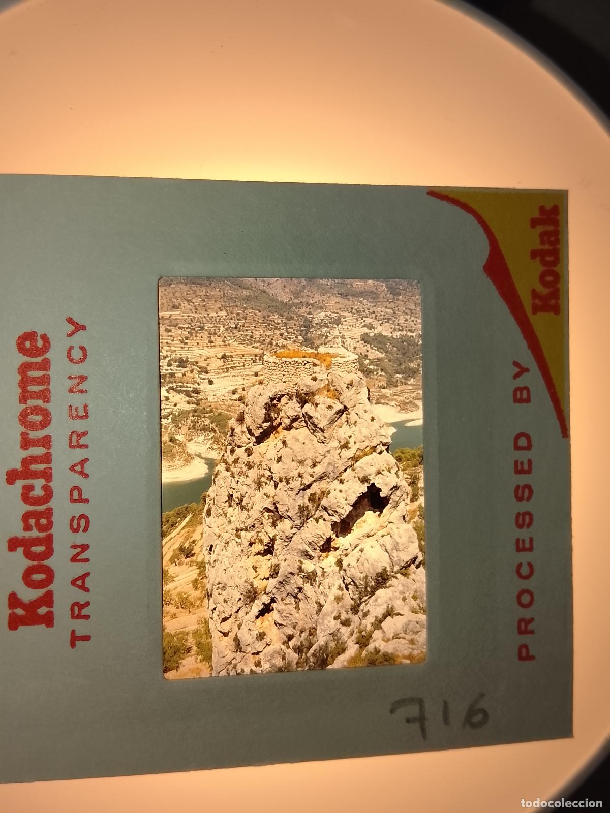 Fotograf&iacute;a antigua: DIAPOSITIVA A&Ntilde;OS 70S KODACHROME TRANSPARENCY - BUENA CALIDAD - CASTELL DE GUADALEST ALICANTE