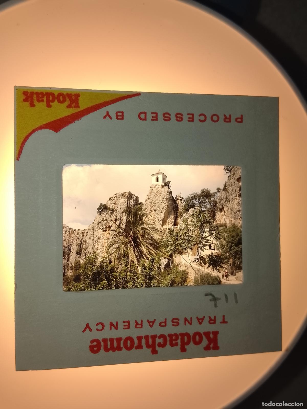 Fotograf&iacute;a antigua: DIAPOSITIVA A&Ntilde;OS 70S KODACHROME TRANSPARENCY - BUENA CALIDAD - CASTELL DE GUADALEST ALICANTE