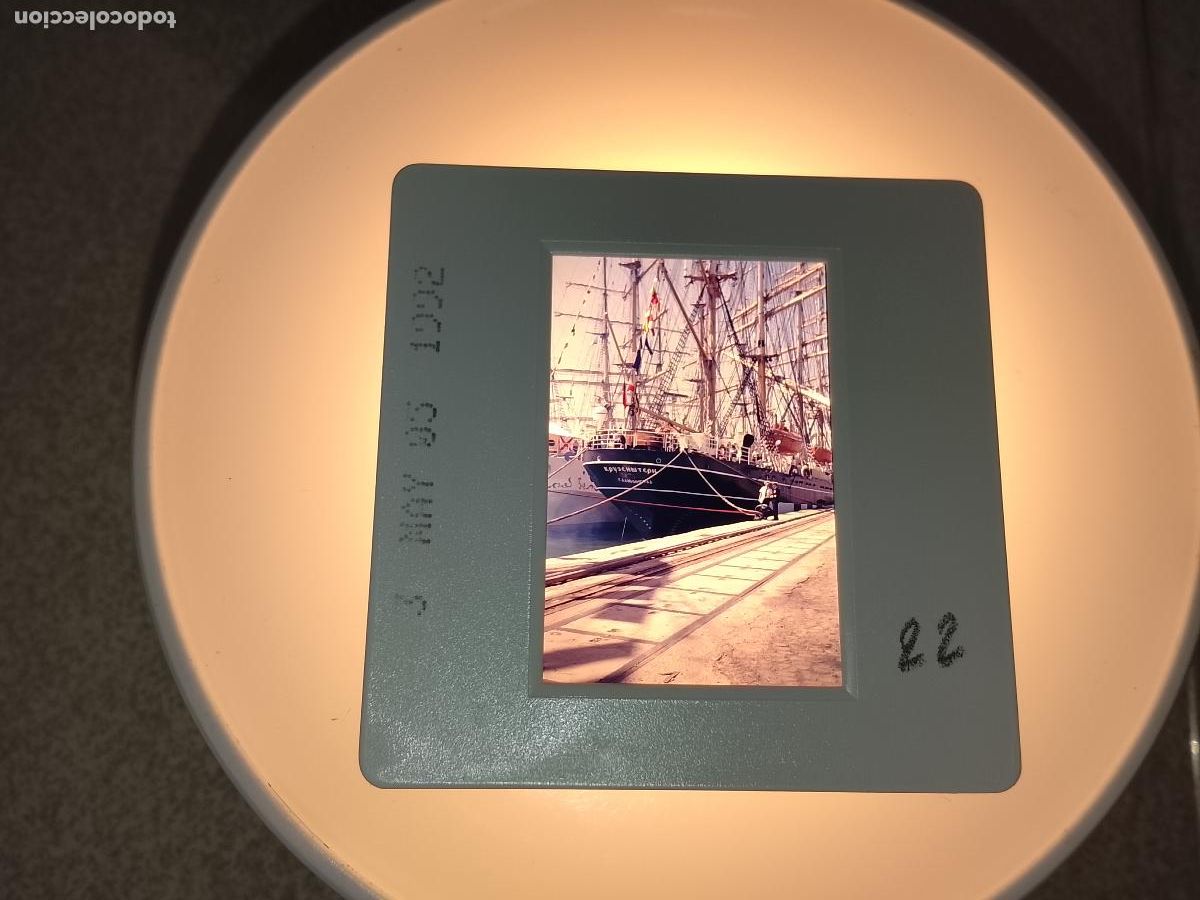Fotograf&iacute;a antigua: DIAPOSITIVA A&Ntilde;OS 1992 REGATA CADIZ BARCOS . V CENTENARIO DESCUBRIMIENTO AMERICA CRISTOBALCOLON 92