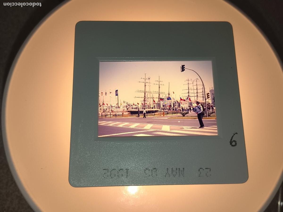 Fotograf&iacute;a antigua: DIAPOSITIVA A&Ntilde;OS 1992 REGATA CADIZ BARCOS . V CENTENARIO DESCUBRIMIENTO AMERICA CRISTOBALCOLON 92