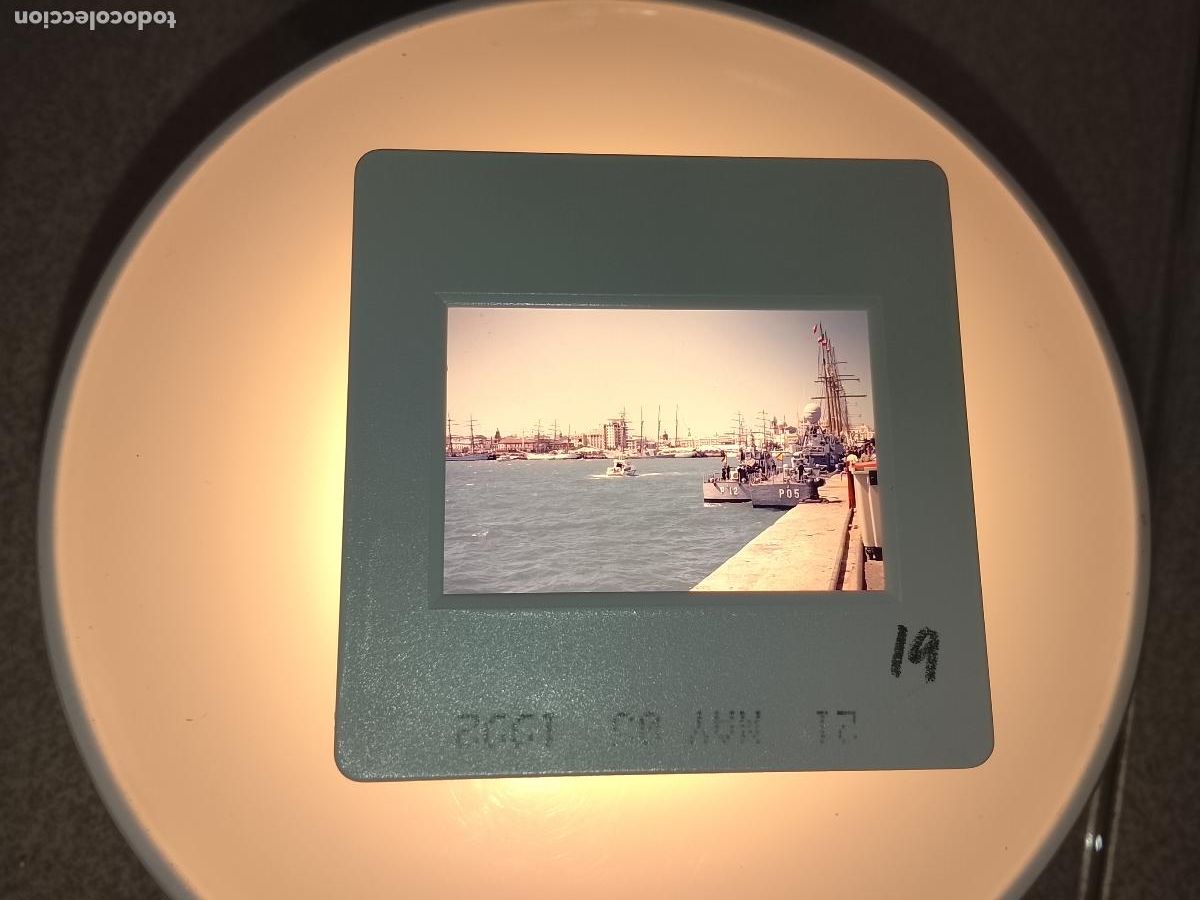 Fotograf&iacute;a antigua: DIAPOSITIVA A&Ntilde;OS 1992 REGATA CADIZ BARCOS . V CENTENARIO DESCUBRIMIENTO AMERICA CRISTOBALCOLON 92
