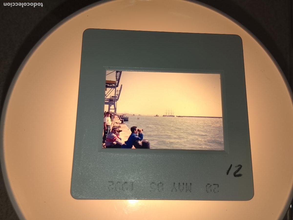 Fotograf&iacute;a antigua: DIAPOSITIVA A&Ntilde;OS 1992 REGATA CADIZ BARCOS . V CENTENARIO DESCUBRIMIENTO AMERICA CRISTOBALCOLON 92