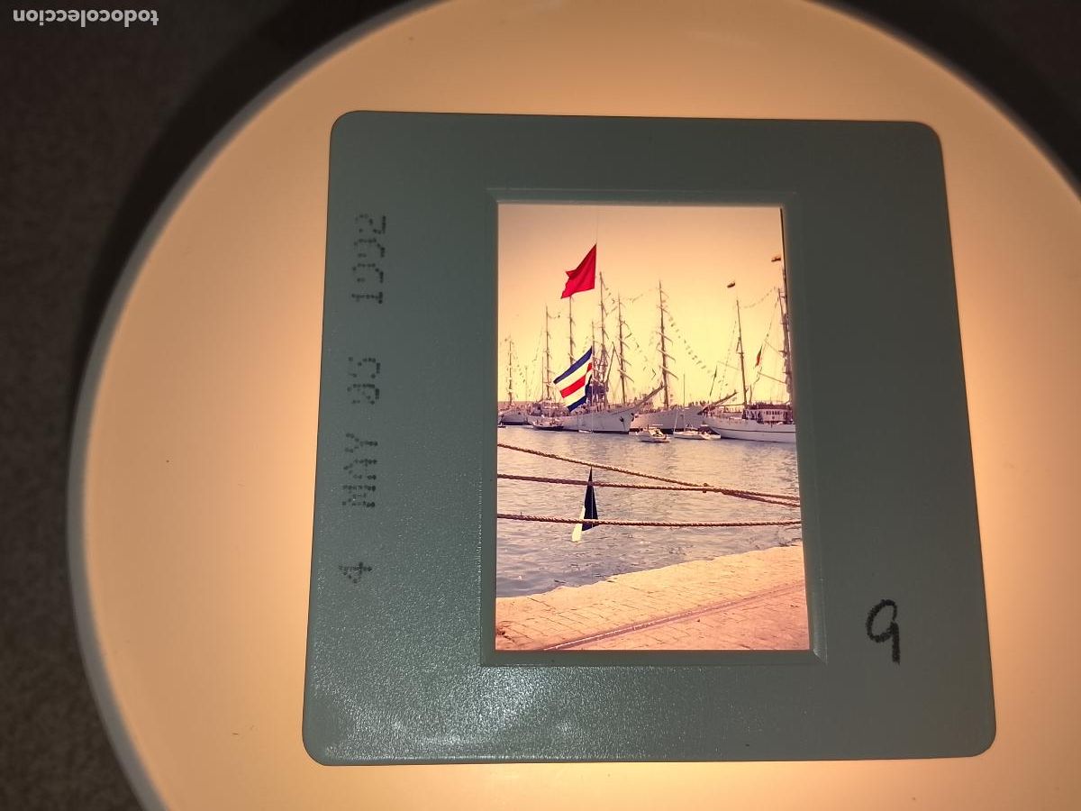 Fotograf&iacute;a antigua: DIAPOSITIVA A&Ntilde;OS 1992 REGATA CADIZ BARCOS . V CENTENARIO DESCUBRIMIENTO AMERICA CRISTOBALCOLON 92