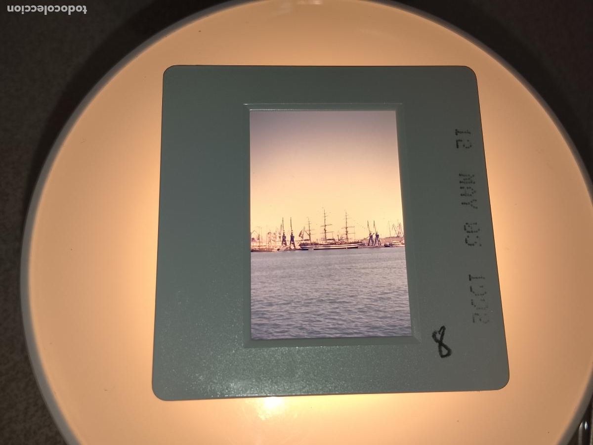 Fotograf&iacute;a antigua: DIAPOSITIVA A&Ntilde;OS 1992 REGATA CADIZ BARCOS . V CENTENARIO DESCUBRIMIENTO AMERICA CRISTOBALCOLON 92