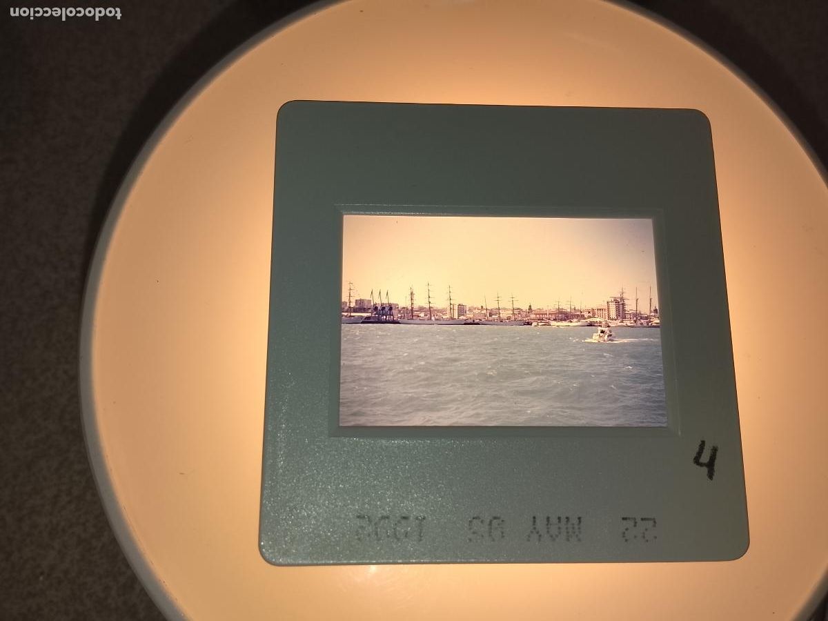 Fotograf&iacute;a antigua: DIAPOSITIVA A&Ntilde;OS 1992 REGATA CADIZ BARCOS . V CENTENARIO DESCUBRIMIENTO AMERICA CRISTOBALCOLON 92