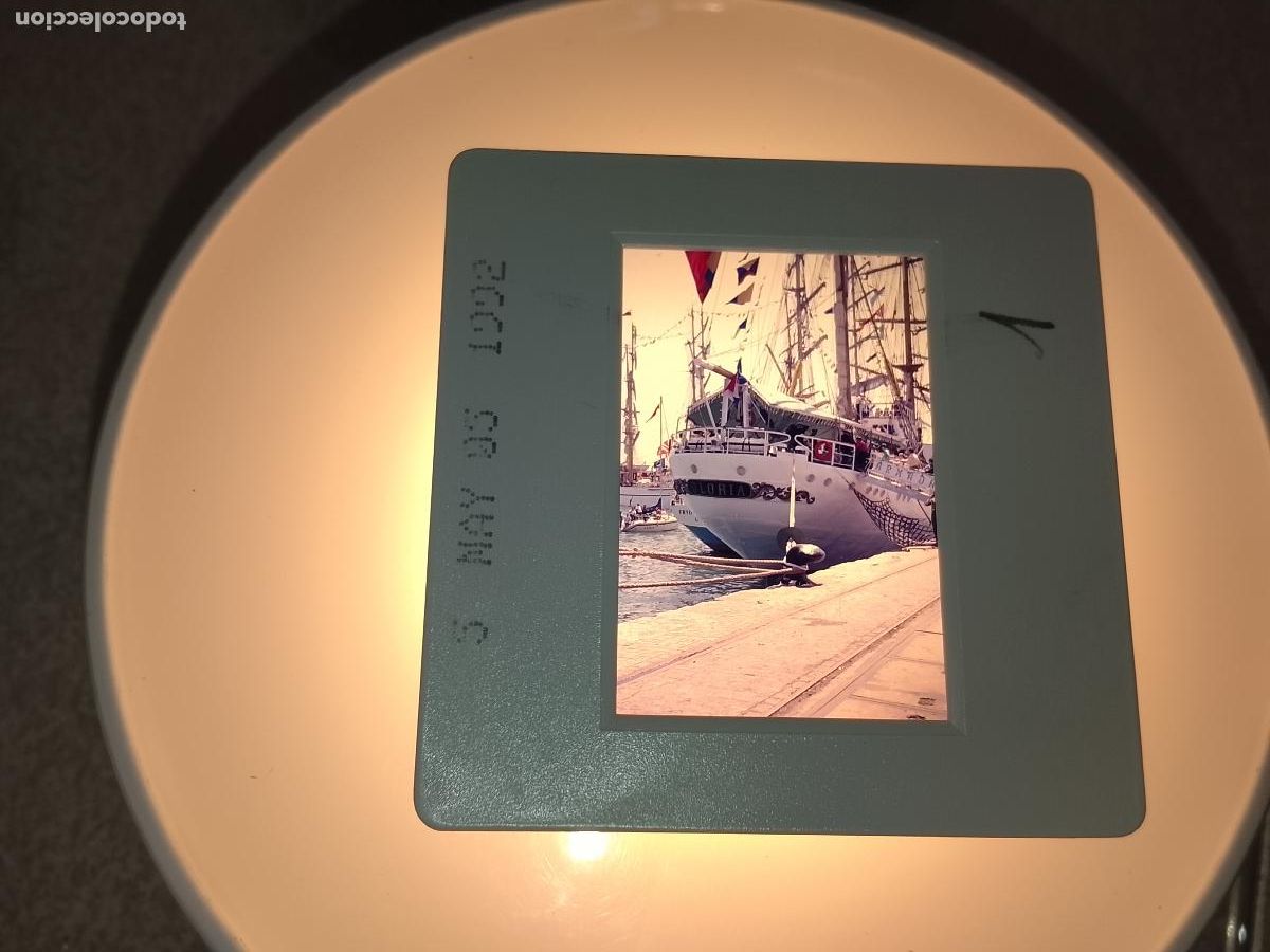 Fotograf&iacute;a antigua: DIAPOSITIVA A&Ntilde;OS 1992 REGATA CADIZ BARCOS . V CENTENARIO DESCUBRIMIENTO AMERICA CRISTOBALCOLON 92