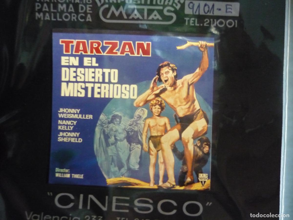 Fotograf&iacute;a antigua: tarzan en el desierto misterioso - transparencia antigua para cine - diapositivas mata - weissmuller