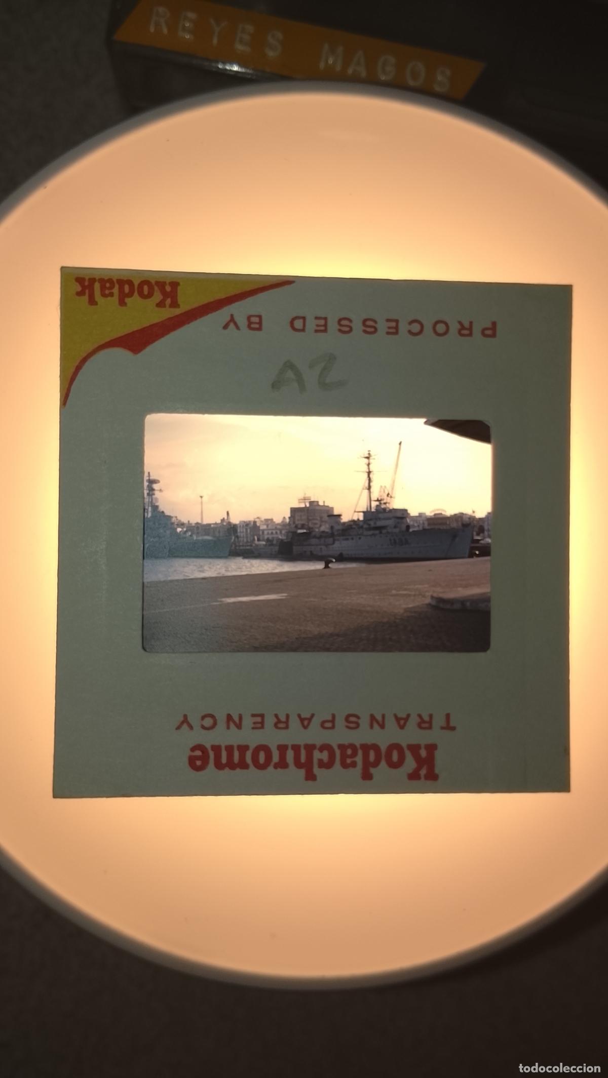 Fotograf&iacute;a antigua: DIAPOSITIVA A&Ntilde;O 1967 CADIZ CAPITAL MUELLE BARCOS