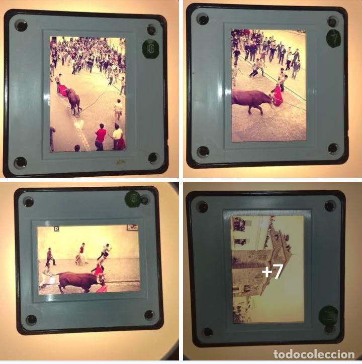 Fotograf&iacute;a antigua: 14 DIAPOSITIVA A&Ntilde;OS 60 / 70s toro embolado de ubrique CADIZ vejer de la frontera arcos o villamartin