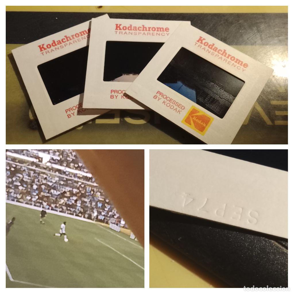 Fotograf&iacute;a antigua: Lote 3 Diapositivas FUTBOL Pel&eacute; Santos BRASIL vs CLUB Barcelona Trofeo Carranza 1974 C&aacute;diz
