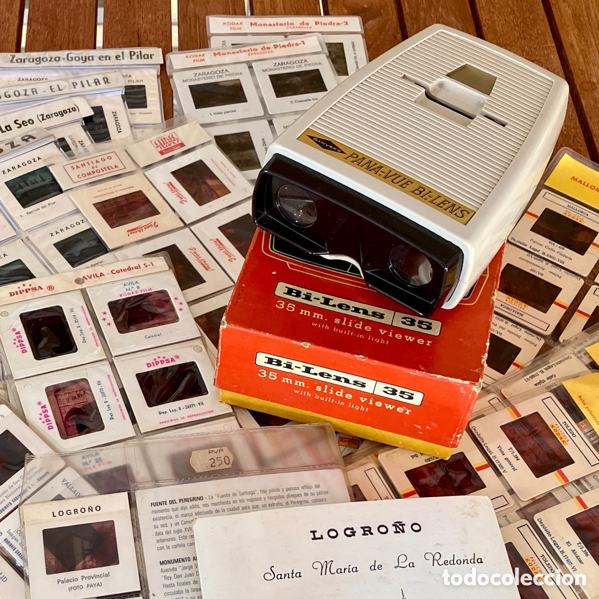 Photographie ancienne: Visor Bi-Lens + 200 diapositivas 35mm