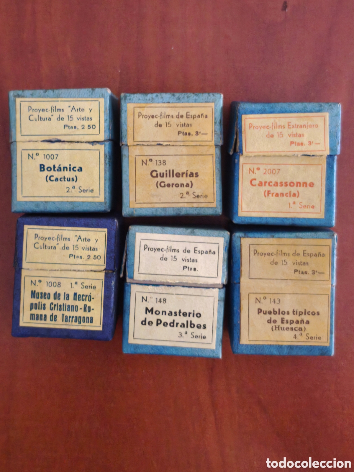 Fotograf&iacute;a antigua: 6 Cajas Pel&iacute;cula Cine Antiguo 35mm RELLEV