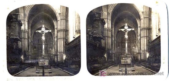 Fotografia antiga: CATEDRAL CRISTO ESTEREO. PAPEL 8 X 17 cm: POSITIVA