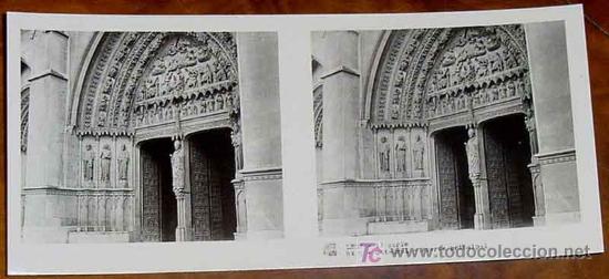 Fotografia antiga: ANTIGUA FOTO ESTEREOSCOPICA  DE LEON - COLECCION N. 32 - 1&ordf; SERIE - ED. RELLEY - PLAZA MAYOR - N. 5.