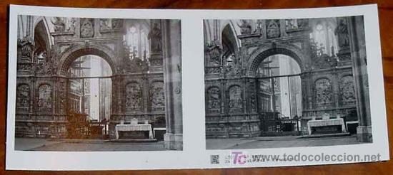 Fotografia antica: ANTIGUA FOTO ESTEREOSCOPICA  DE LEON - COLECCION N. 32 - 1&ordf; SERIE - ED. RELLEY - CATEDRAL - N. 8.