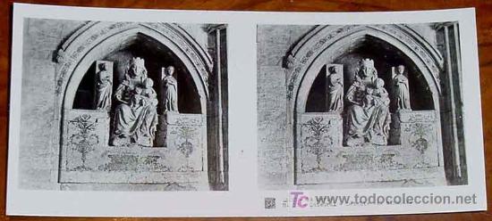 Fotografia antiga: ANTIGUA FOTO ESTEREOSCOPICA  DE LEON - COLECCION N. 32 - 1&ordf; SERIE - ED. RELLEY - CATEDRAL - N. 10.