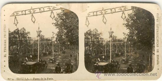 Fotografia antiga: (ES-36)FOTOGRAFIA DE SEVILLA-PASEO DE LA FERIA