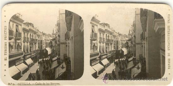 Fotografia antiga: (ES-32)FOTOGRAFIA DE SEVILLA-CALLE DE LAS SIERPES