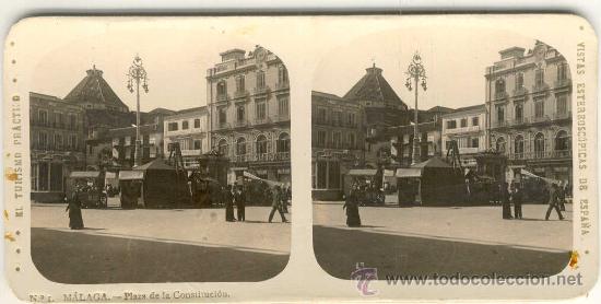 Fotografia antiga: (ES-22)FOTOGRAFIA DE MALAGA-PLAZA DE LA CONSTITUCION