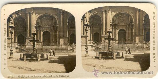 Fotografia antiga: (ES-21)FOTOGRAFIA DE MALAGA-PUERTA PRINCIPAL DE LA CATEDRAL