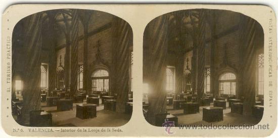 Photographie ancienne: (ES-17)FOTOGRAFIA DE VALENCIA-INTERIOR DE LA LONJA DE LA SEDA