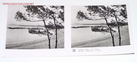Fotograf&iacute;a antigua: ANTIGUA POSTAL ESTEREOSCOPICA - COSTA BRAVA 3&ordm; SERIE - MIDE 6X13 CMS - N&ordm; 14