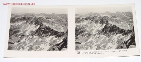 Fotograf&iacute;a antigua: ANTIGUA ESTEREOSCOPIA DE VALLES DE ESPOT Y DE SAN NICOLAU - PIRINEO DE LERIDA - MIDE 6X13 - 2&ordm; SERIE