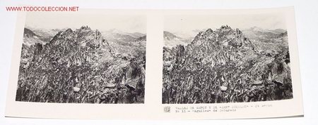 Antique Photography: ANTIGUA ESTEREOSCOPIA DE VALLES DE ESPOT Y DE SAN NICOLAU - PIRINEO DE LERIDA - MIDE 6X13 - 2&ordm; SERIE