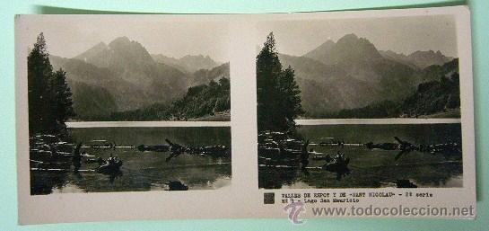 Fotograf&iacute;a antigua: F77.-13x6  VALLES DE ESPOT Y DE SANT NICOLAU 2&ordf; SERIE N&ordm; 1 Lago de San Mauricio
