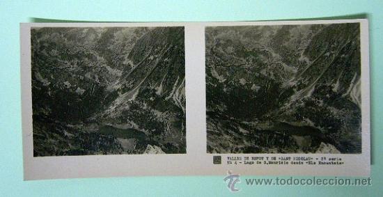 Photographie ancienne: F79.-13x6  VALLES DE ESPOT Y DE SANT NICOLAU 2&ordf; SERIE N&ordm; 4 Lago de San Mauricio desde Els Encantats