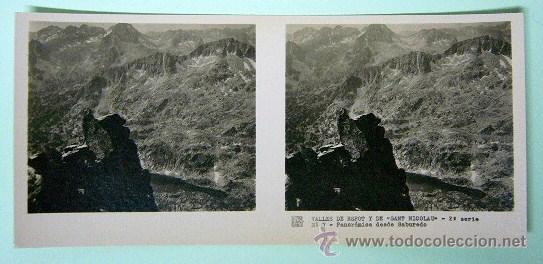 Fotografia antiga: F82.-13x6  VALLES DE ESPOT Y DE SANT NICOLAU 2&ordf; SERIE N&ordm; 7 Panor&aacute;mica desde Saburedo