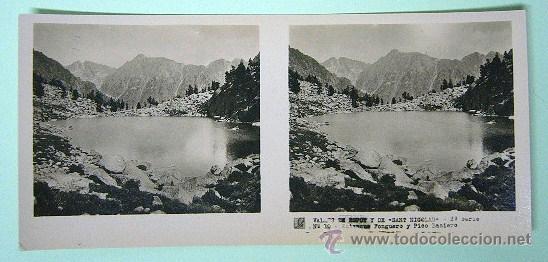 Fotografia antiga: F85.-13x6  VALLES DE ESPOT Y DE SANT NICOLAU 2&ordf; SERIE N&ordm; 10 Estanque Fonguero y Pico Basiero