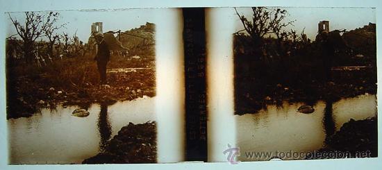 Fotografia antica: ANTIGUA FOTOGRAFIA ESTEREOSCOPICA DE CRISTAL - ESTEREOCOPIA - ESNES - CIMETIERE CADAVRES - DETTERRES