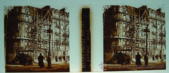 Fotografia antica: ANTIGUA FOTOGRAFIA ESTEREOSCOPICA DE CRISTAL - ESTEREOCOPIA - MAISON VISITEE PAR LES - GOTHAS - MIDE