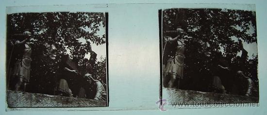 Photographie ancienne: ANTIGUA FOTOGRAFIA ESTEREOSCOPICA DE CRISTAL - ESTEREOCOPIA - MIDE 10,5 X 4,5 CMS, TAL COMO SE VE EN