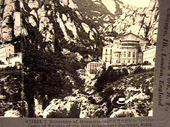 Fotografia antica: VISTA ESTEREOSC&Oacute;PICA DE MONTSERRAT CIRCA 1930