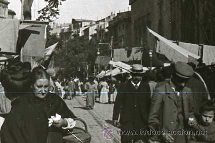 Fotografia antica: FOTO ESTEREOSCOPICA CRISTAL 60X130 MERCADO DE ENCANTES