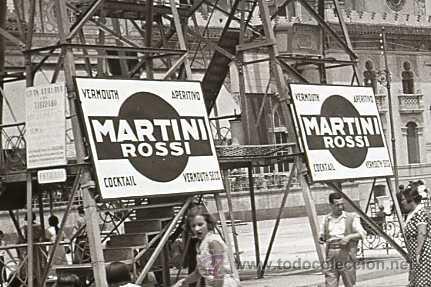 Fotografia antica: FOTO ESTEREOSCOPICA CRISTAL 6X13 ctms PUBLICIDAD DEL VERMOUT MARTINI ROSSI