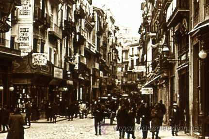 Fotografia antica: FOTO ESTEREOSCOPICA CRISTAL 60X130 CALLE CENTRICA Y COMERCIAL