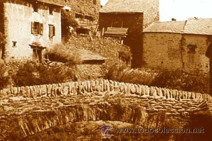 Fotografia antica: FOTO ESTEREOSCOPICA CRISTAL 60X130 PUEBLO RURAL TRANQUILO